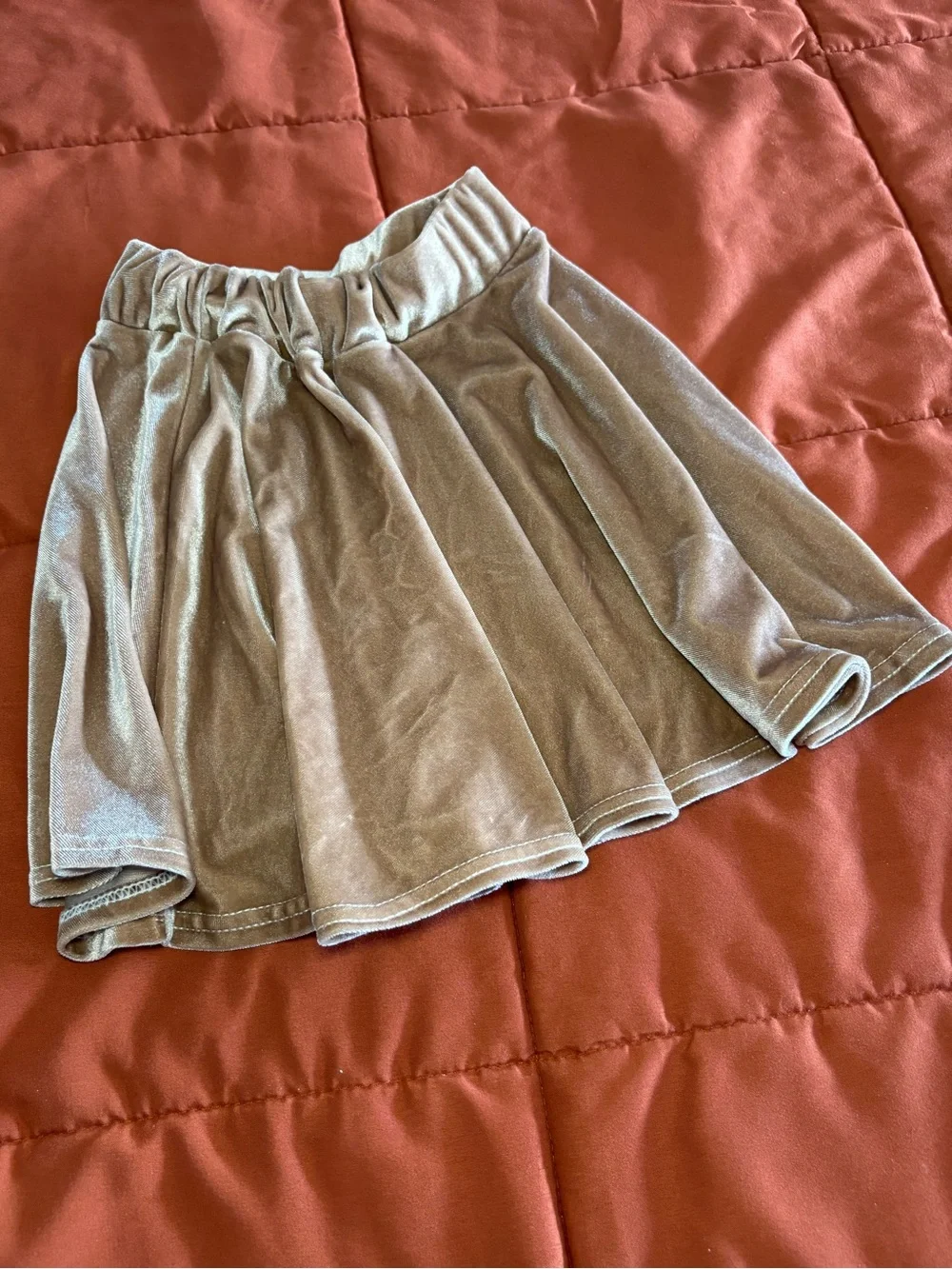 Cute girls velvet special occasion skater skirt style